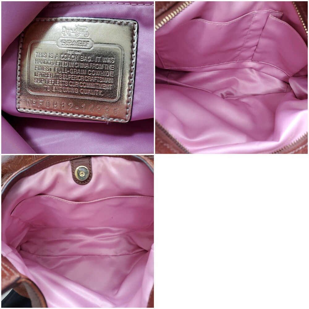 Vintage Y2K Coach 14336 Maddison Maggie Brown Glazed Leather Slouchy Hobo Bag - Picture 16 of 16